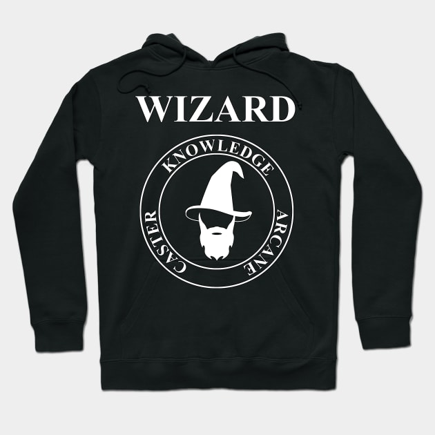 Wizard Fantasy RPG Class Hat and Beard Hoodie by AgemaApparel